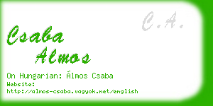 csaba almos business card